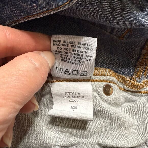 Vintage Roxy Jeans Blue Low Rise Junior Sz 7 - Picture 10 of 12